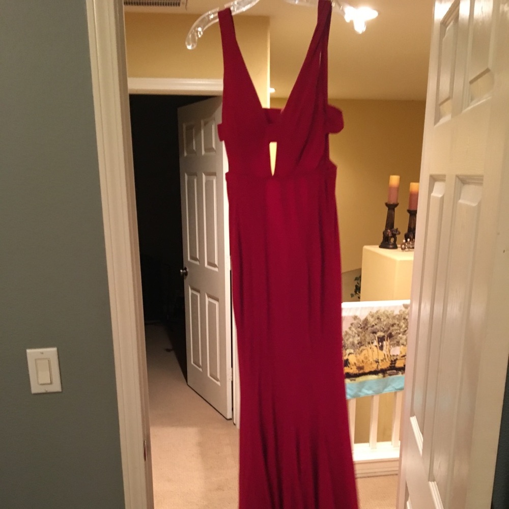 red prom dress from Mia Bella Coutoure